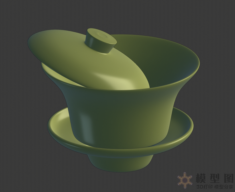 成都盖碗茶3D打印模型 3.png