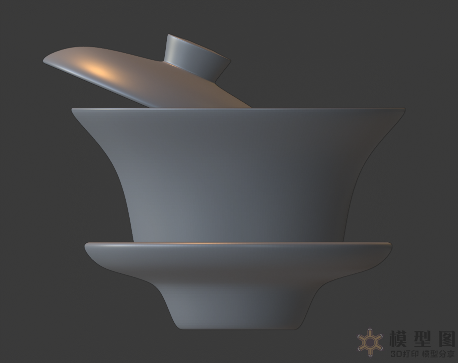 成都盖碗茶3D打印模型 4.png