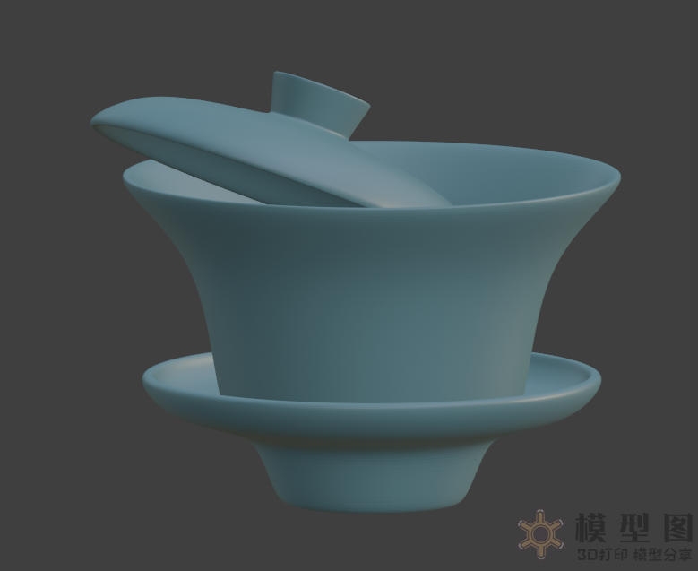 成都盖碗茶3D打印模型 5.png