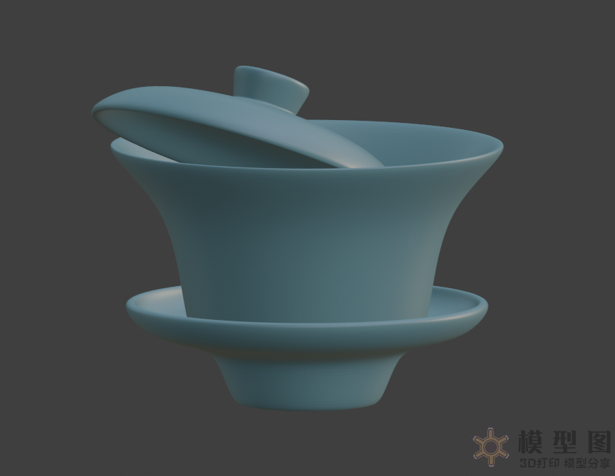成都盖碗茶3D打印模型 6.png