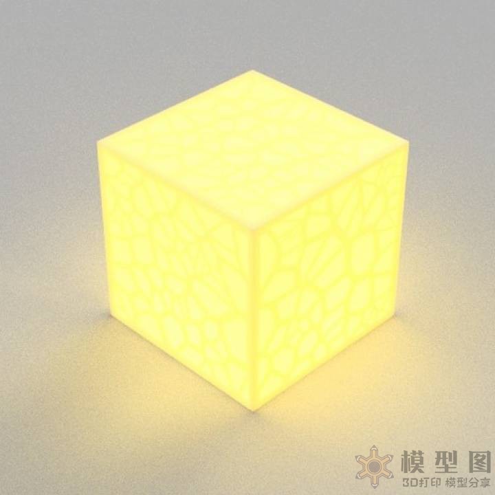 LED方形灯罩3D打印模型