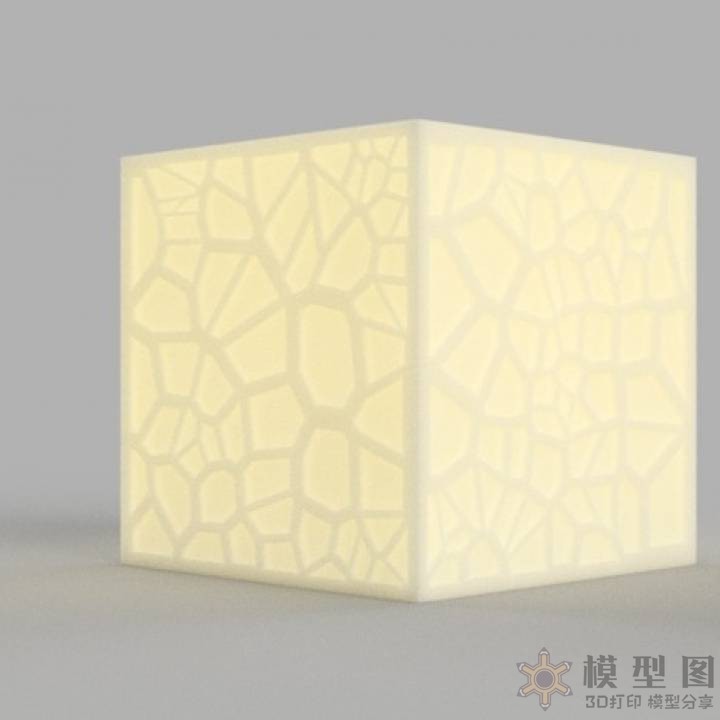 LED方形灯罩3D打印模型