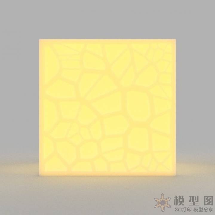 LED方形灯罩3D打印模型