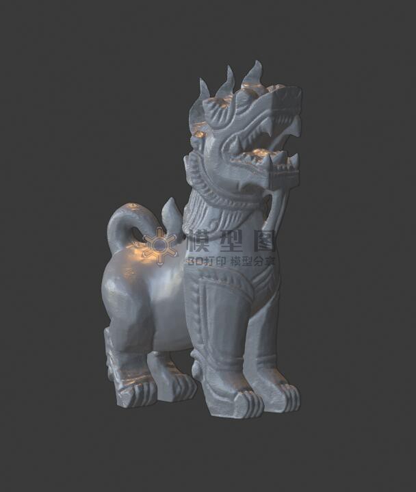 招财狗3D打印模型