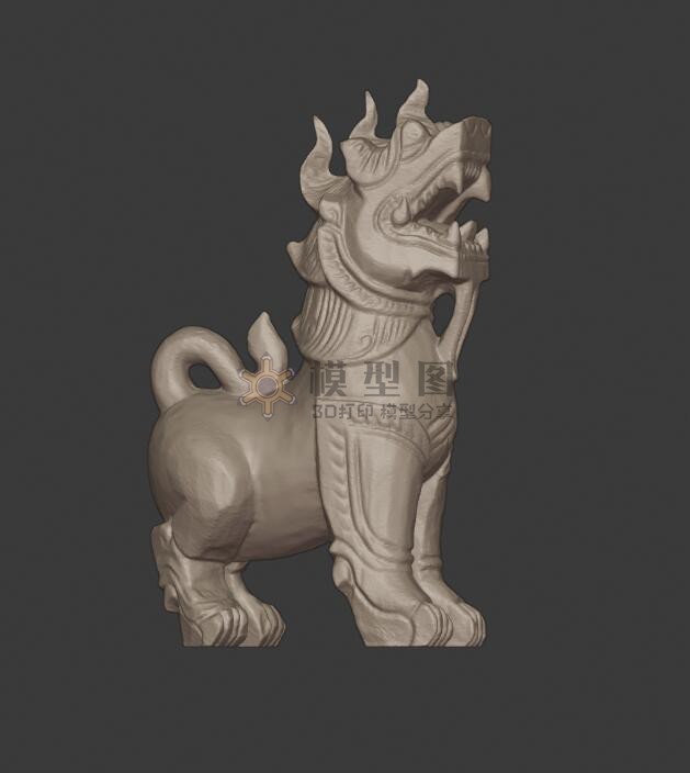 招财狗3D打印模型