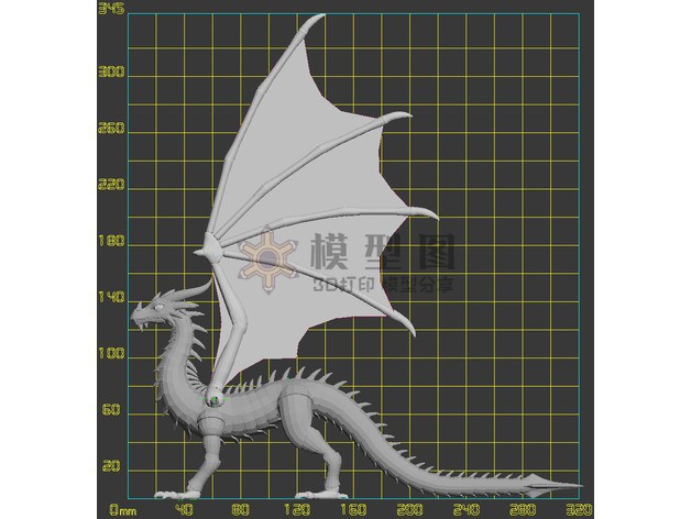 可活动关节的飞龙模型stl格式