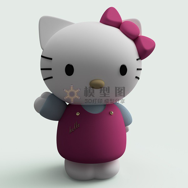 hello kitty 凯蒂猫3D模型，stp和stl格式