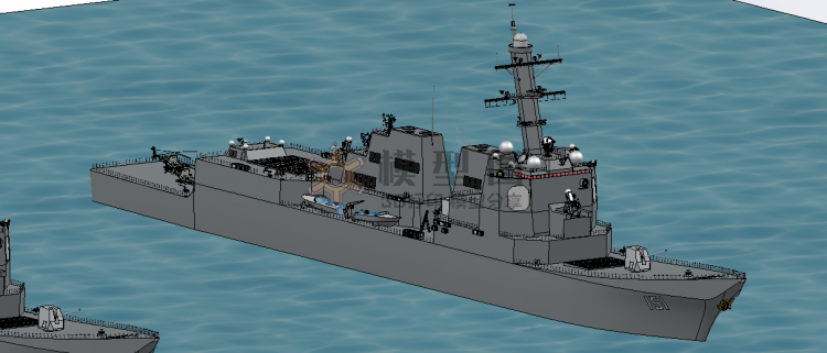 美海军航空母舰突击队模型，step和stl格式