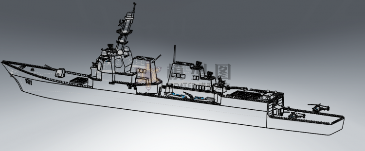 美海军航空母舰突击队模型，step和stl格式