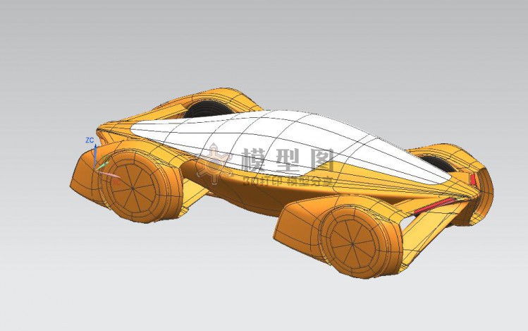 电动超级跑车概念车模型