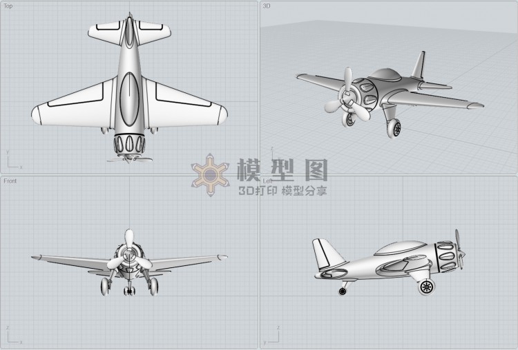 玩具飞机螺旋桨战机模型