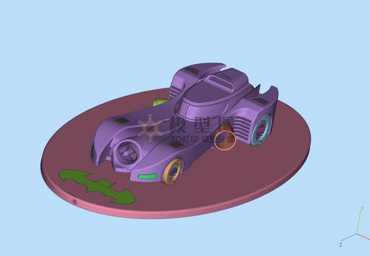 可组装的蝙蝠车三维模型图