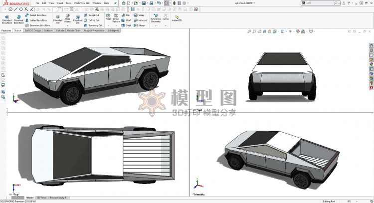 特斯拉Cybertruck皮卡模型