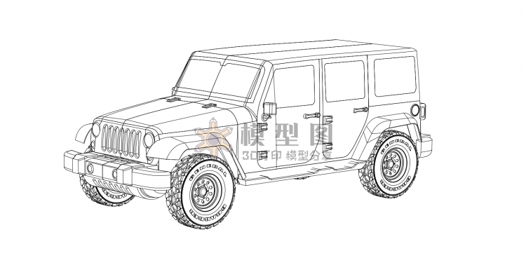 JEEP Wrangler  牧马人汽车三维模型图