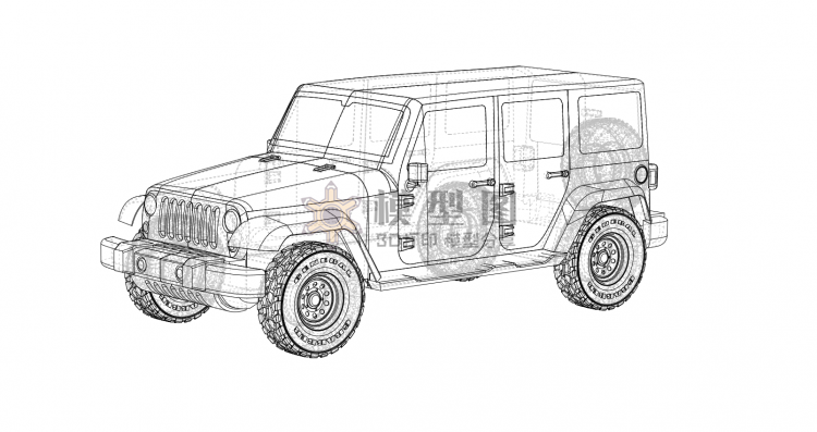 JEEP Wrangler  牧马人汽车三维模型图