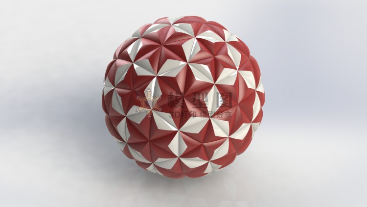 五角星组成的圆球模型