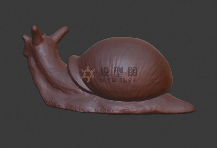蜗牛写实stl模型