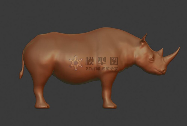 逼真的犀牛写实模型stl