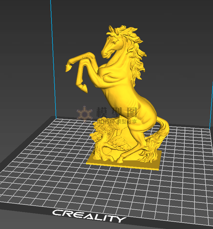 马到成功创意摆件3D打印模型