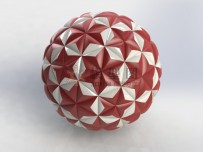 五角星组成的圆球模型