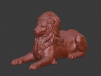 趴着的狮子3D模型