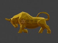 Low Poly公牛，低像素模型公牛模型