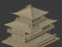 金阁寺stl模型图